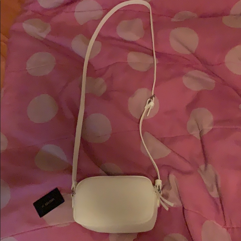 trendy white crossbody purse